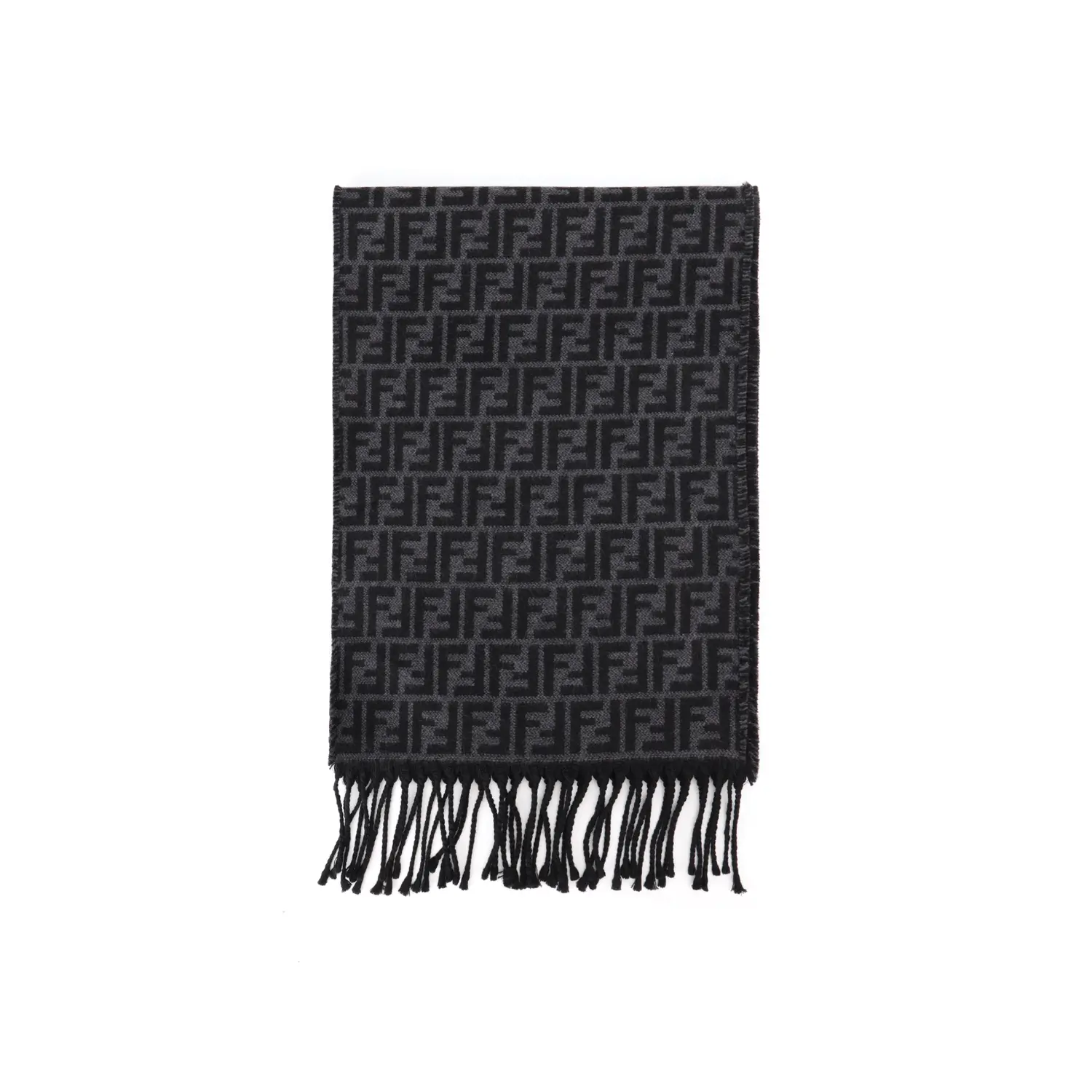 FENDI Вязаный шарф мужской черно-серый, Black/Gray
FENDI Вязаный шарф мужской черно-серый, Black/Gray