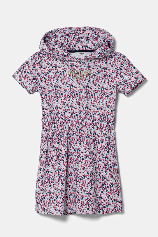 Детское хлопковое платье Guess, синий 
Детское хлопковое платье Guess, синий