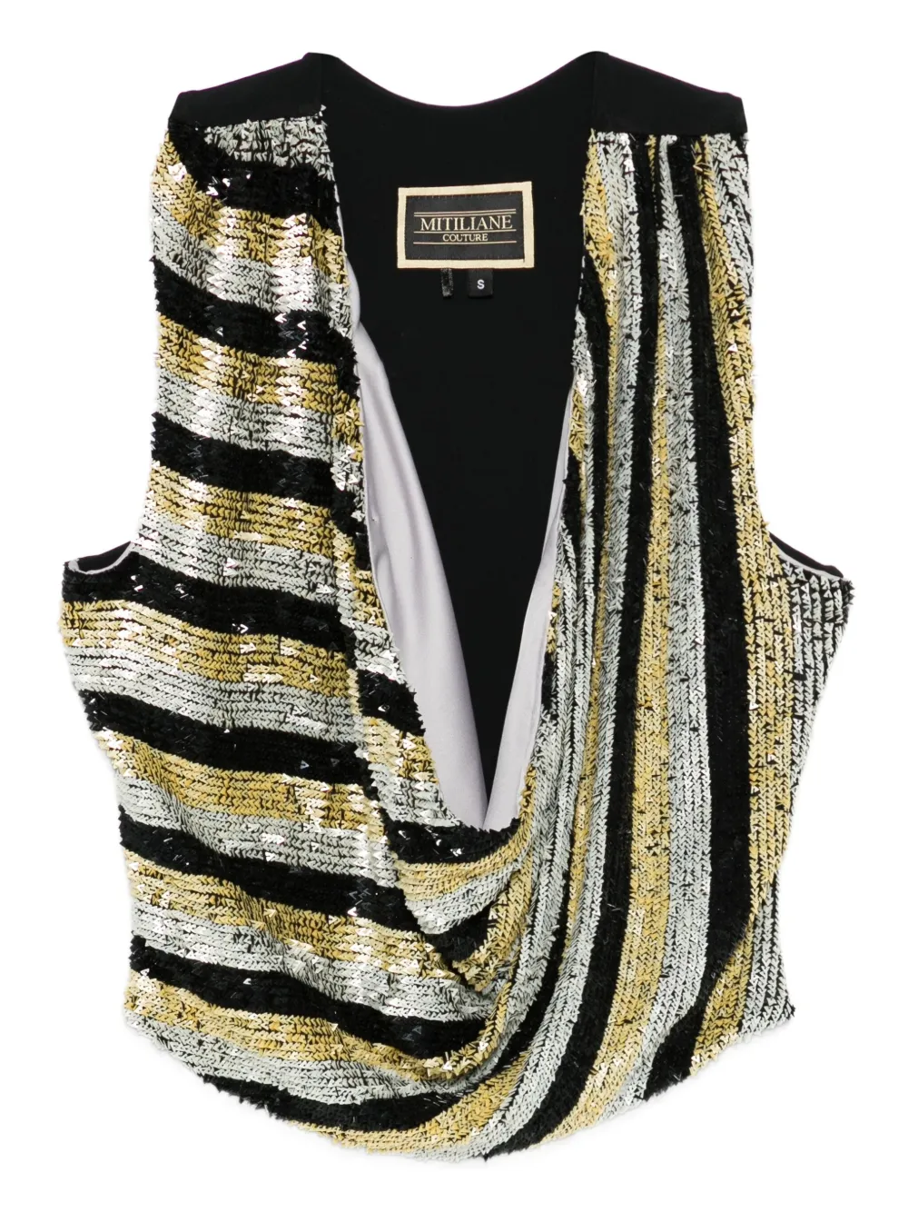 Топ в полоску с пайетками Mitiliane Couture, серый
Топ в полоску с пайетками Mitiliane Couture, серый