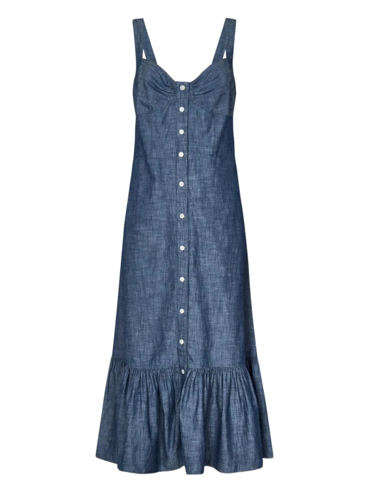 Платье с пуговицами спереди, многоярусное Polo Ralph Lauren, синий
Платье с пуговицами спереди, многоярусное Polo Ralph Lauren, синий