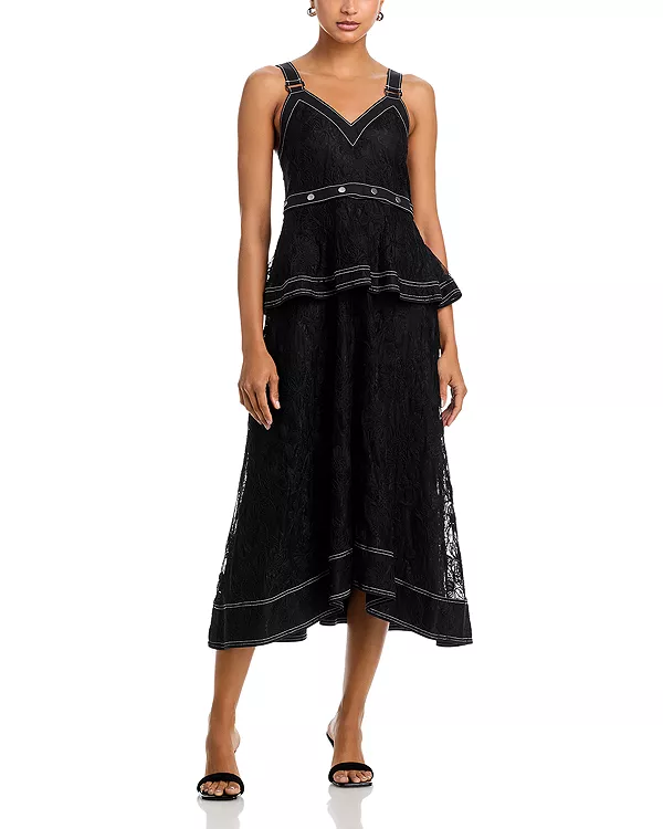 Платье с цветочным объемным кружевом 3.1 Phillip Lim, черный
Платье с цветочным объемным кружевом 3.1 Phillip Lim, черный