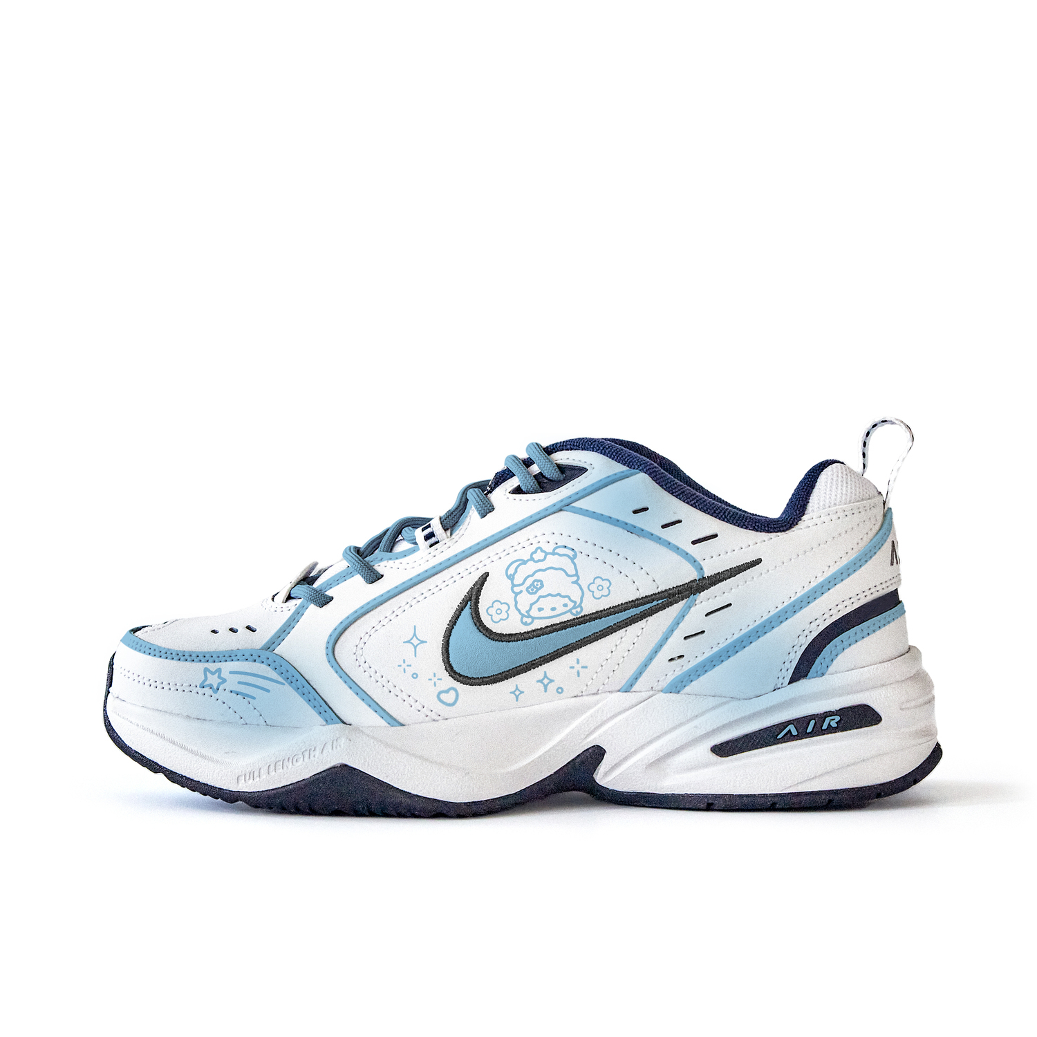 Nike Air Monarch 4 противоскользящие износостойкие низкие массивные кроссовки унисекс бело-синие, цвет White Blue
Nike Air Monarch 4 противоскользящие износостойкие низкие массивные кроссовки унисекс бело-синие, цвет White Blue