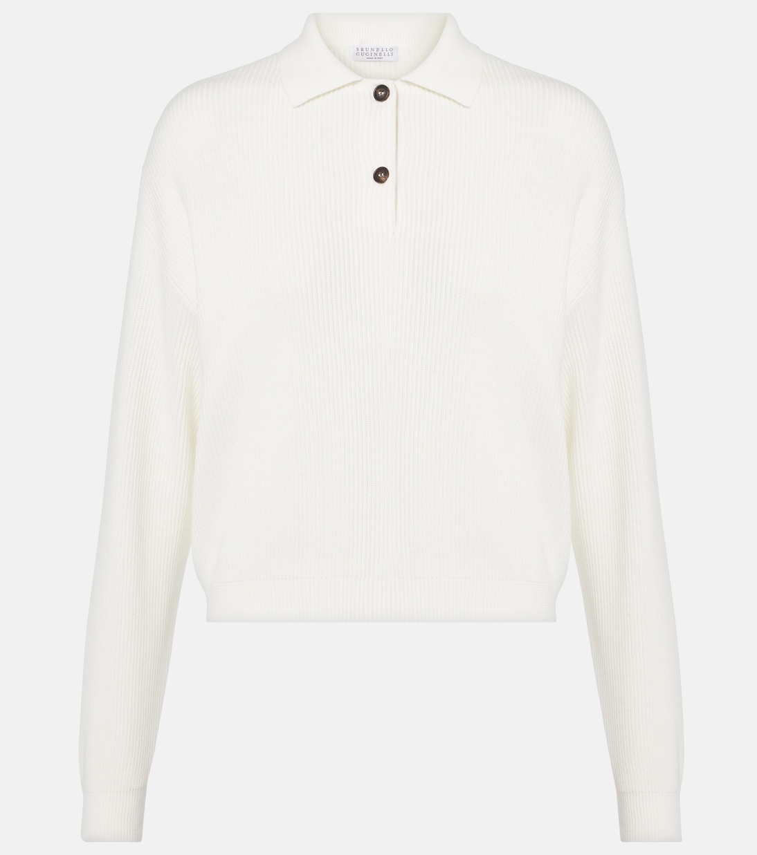 Хлопковый поло-свитер с рельефной вязкой Brunello Cucinelli, Panama
Хлопковый поло-свитер с рельефной вязкой Brunello Cucinelli, Panama