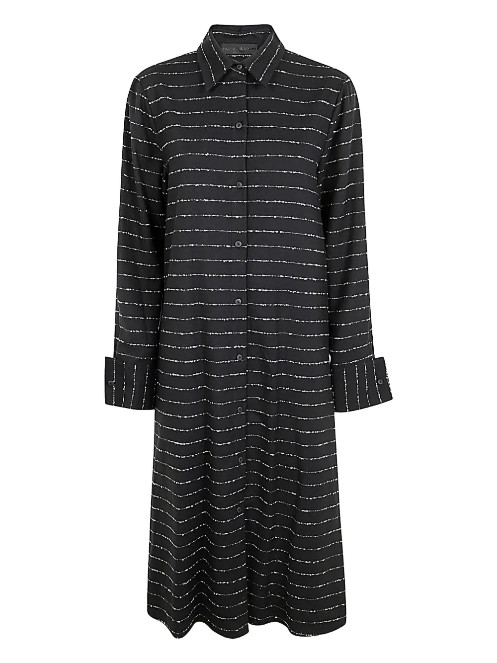 Полосатое платье на пуговицах Maria Calderara, черный
Полосатое платье на пуговицах Maria Calderara, черный