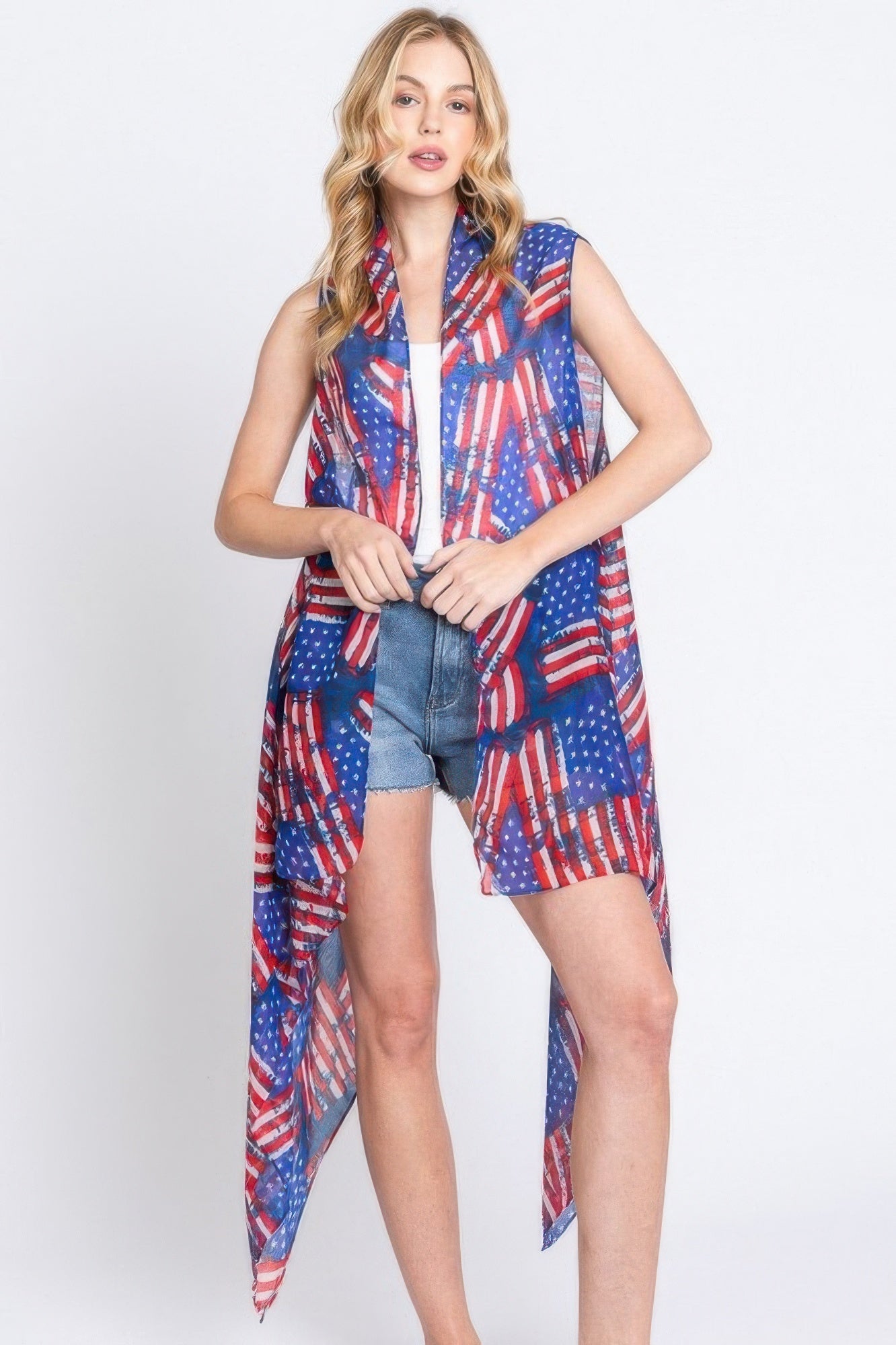 Жилет с американским флагом Truedames, Multicolor
Жилет с американским флагом Truedames, Multicolor