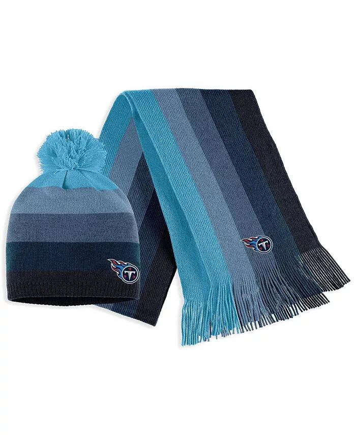 Женский светло-голубой комплект из шапки и шарфа с помпоном Tennessee Titans Ombre WEAR by Erin Andrews
Женский светло-голубой комплект из шапки и шарфа с помпоном Tennessee Titans Ombre WEAR by Erin Andrews