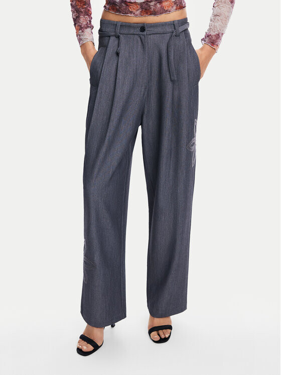 Тканевые брюки свободного кроя Desigual, серый
Тканевые брюки свободного кроя Desigual, серый