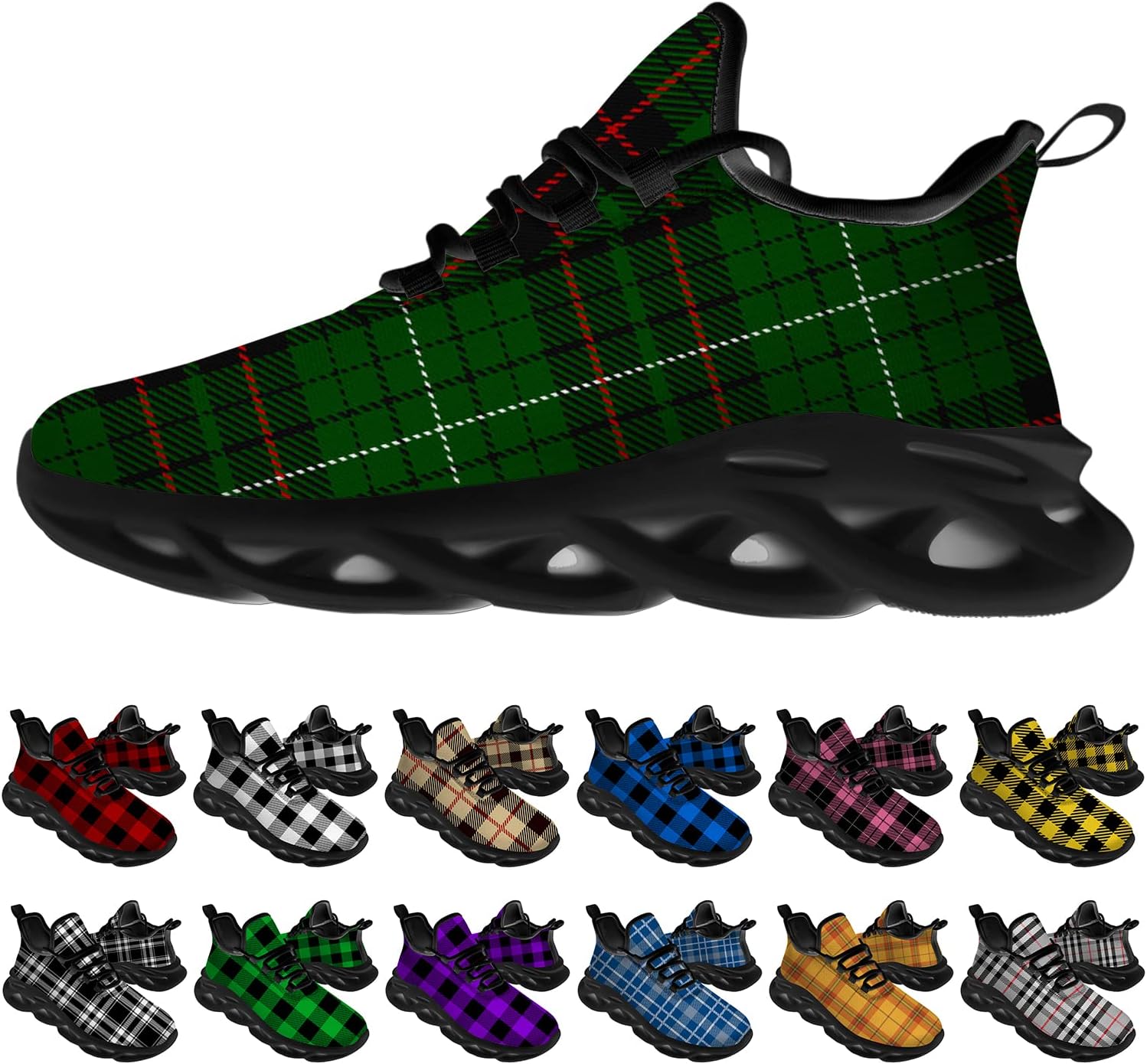 Кроссовки Ciadoon Plaid для мужчин и женщин, обувь для бега по дороге, спортивная обувь для ходьбы, тенниса, кроссовки для занятий спортом, подарки для мальчиков и девочек, зеленый
Кроссовки Ciadoon Plaid для мужчин и женщин, обувь для бега по дороге, спортивная обувь для ходьбы, тенниса, кроссовки для занятий спортом, подарки для мальчиков и девочек, зеленый