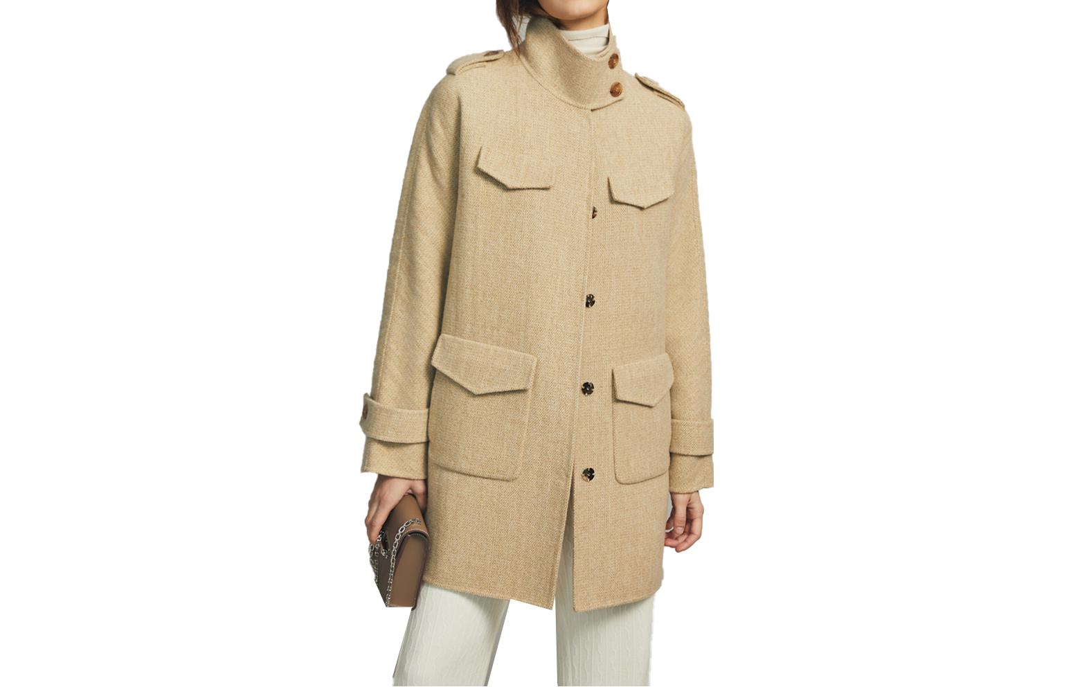 Пальто женское с воротником стойка, умеренно прямое ELLE, коричневый
Пальто женское с воротником стойка, умеренно прямое ELLE, коричневый