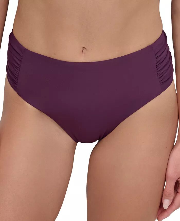 Женские плавки бикини с высокой талией и сборками по бокам DKNY, фиолетовый
Женские плавки бикини с высокой талией и сборками по бокам DKNY, фиолетовый