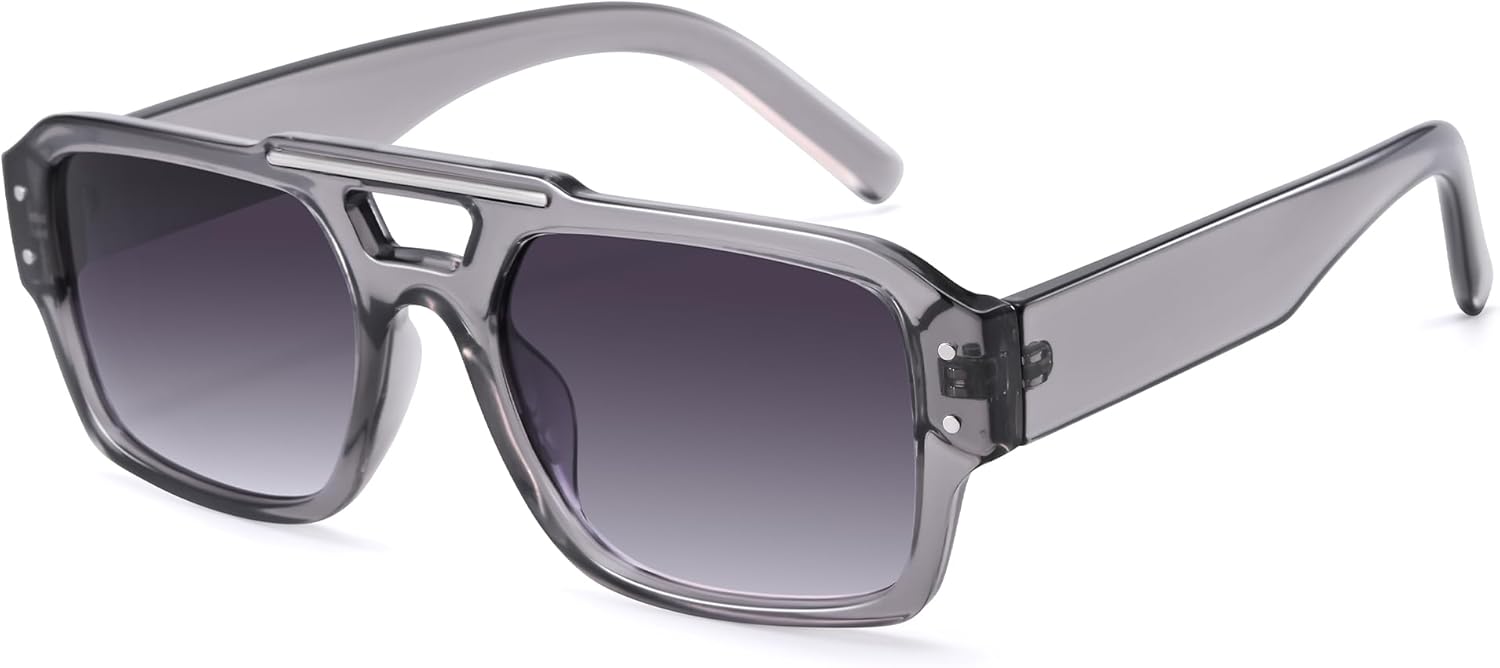 Солнцезащитные очки Hycredi Retro Aviator для женщин и мужчин, модные квадратные очки в стиле 90-х, классические прямоугольные солнцезащитные очки в винтажном стиле 70-х, Gray/Gradient Gray
Солнцезащитные очки Hycredi Retro Aviator для женщин и мужчин, модные квадратные очки в стиле 90-х, классические прямоугольные солнцезащитные очки в винтажном стиле 70-х, Gray/Gradient Gray