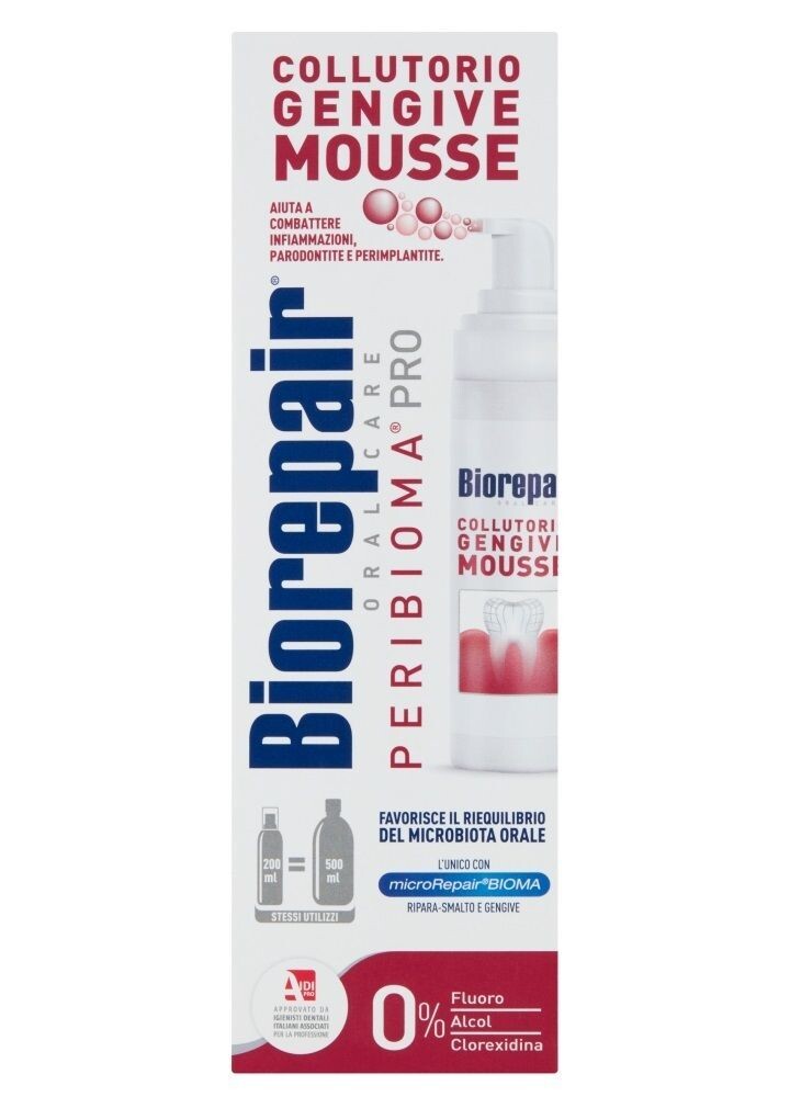 Пена для гигиены полости рта Biorepair Peribioma, 200 мл
Пена для гигиены полости рта Biorepair Peribioma, 200 мл