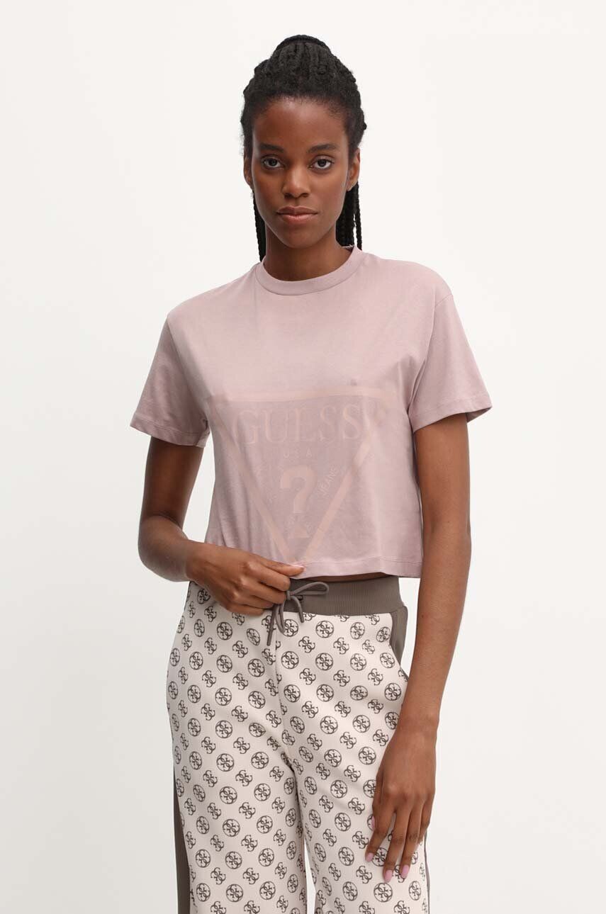 ADELE хлопковая футболка Guess, коричневый
ADELE хлопковая футболка Guess, коричневый