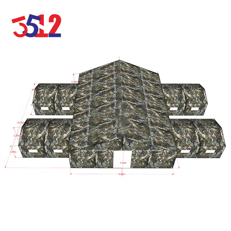 3512 большая командная палатка, хлопковая палатка, полевая камуфляжная палатка для кемпинга, 14*9 м с 4 комнатами для ушей, рисунок чернильного облака
3512 большая командная палатка, хлопковая палатка, полевая камуфляжная палатка для кемпинга, 14*9 м с 4 комнатами для ушей, рисунок чернильного облака
