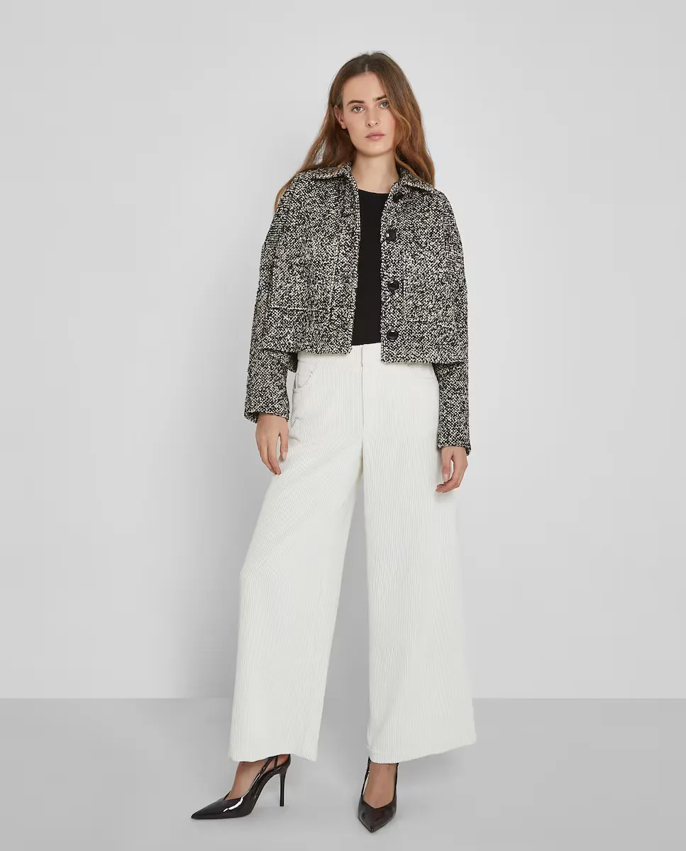 Женский твидовый жакет с воротником с лацканами Trucco, чёрный
Женский твидовый жакет с воротником с лацканами Trucco, чёрный