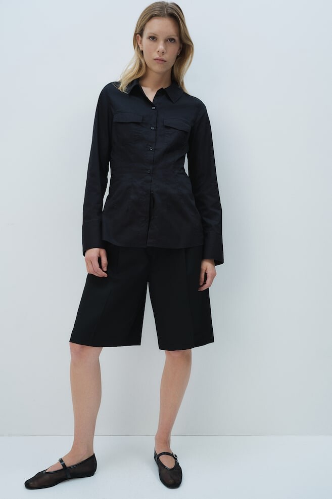 Приталенная блузка-карго H&M, черный
Приталенная блузка-карго H&M, черный