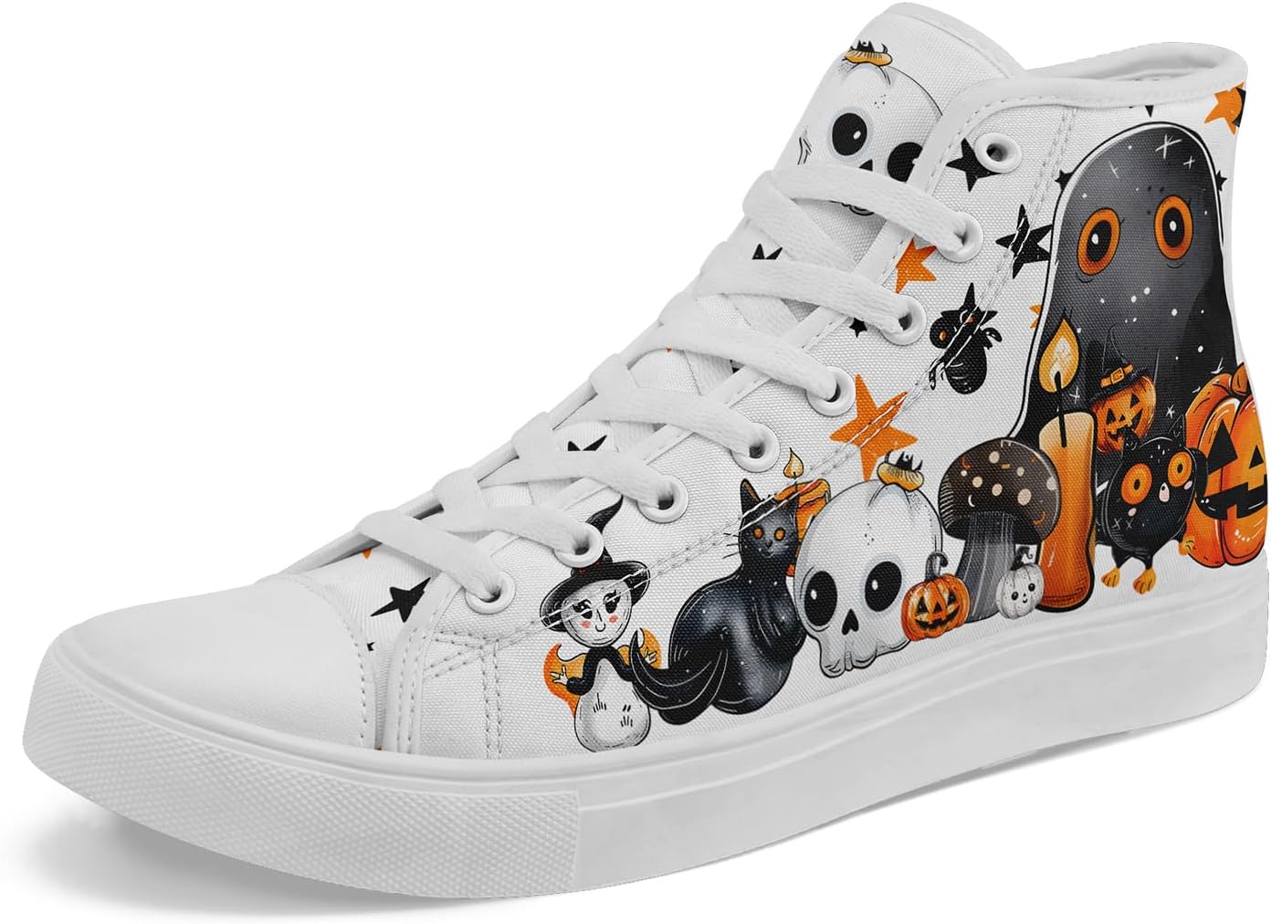 Стильные высокие кеды из канвы для мужчин и женщин с дизайнами тыквы и призрака, праздничный подарок, легкая и дышащая обувь Coolcustomize, белый/черный/оранжевый/серый/угольный
Стильные высокие кеды из канвы для мужчин и женщин с дизайнами тыквы и призрака, праздничный подарок, легкая и дышащая обувь Coolcustomize, белый/черный/оранжевый/серый/угольный