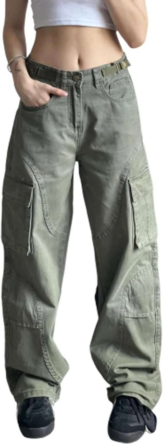 Женские джинсы карго с высокой посадкой и широкими штанинами Wonyier
Женские джинсы карго с высокой посадкой и широкими штанинами Wonyier