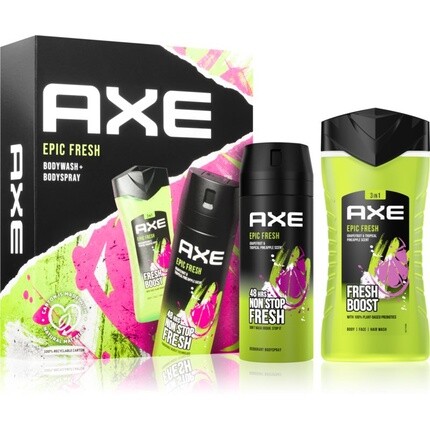 Дезодорант Axe Epic Fresh V23 150млпрчгель 250мл Axe/Lynx
Дезодорант Axe Epic Fresh V23 150млпрчгель 250мл Axe/Lynx