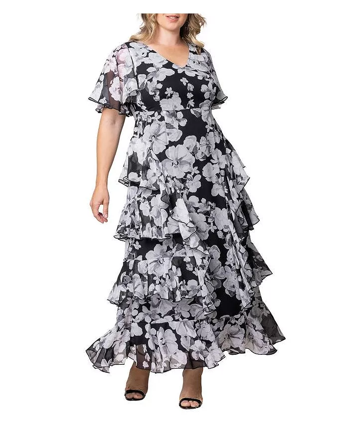 Вечернее платье Plus Size Tour de Flounce Kiyonna, черный
Вечернее платье Plus Size Tour de Flounce Kiyonna, черный