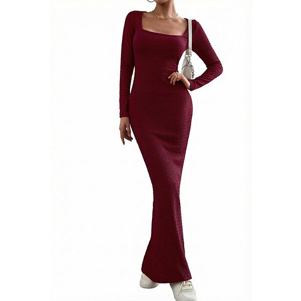 Женское платье-макси с квадратным вырезом и длинным рукавом Xuba, Wine Red
Женское платье-макси с квадратным вырезом и длинным рукавом Xuba, Wine Red