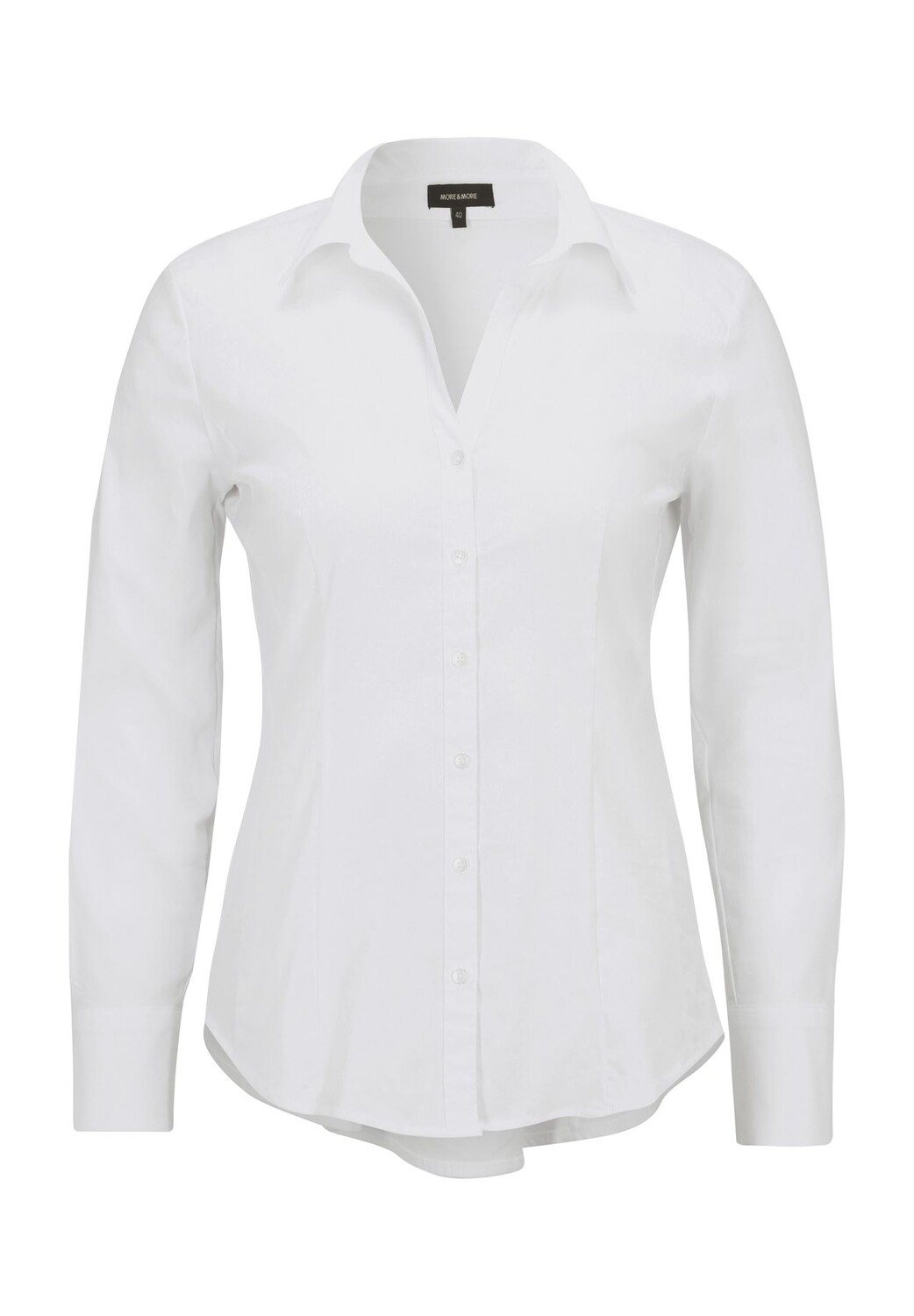 Блузка-рубашка, блузка-воротник, приталенная, женская MORE & MORE, белый
Блузка-рубашка, блузка-воротник, приталенная, женская MORE & MORE, белый