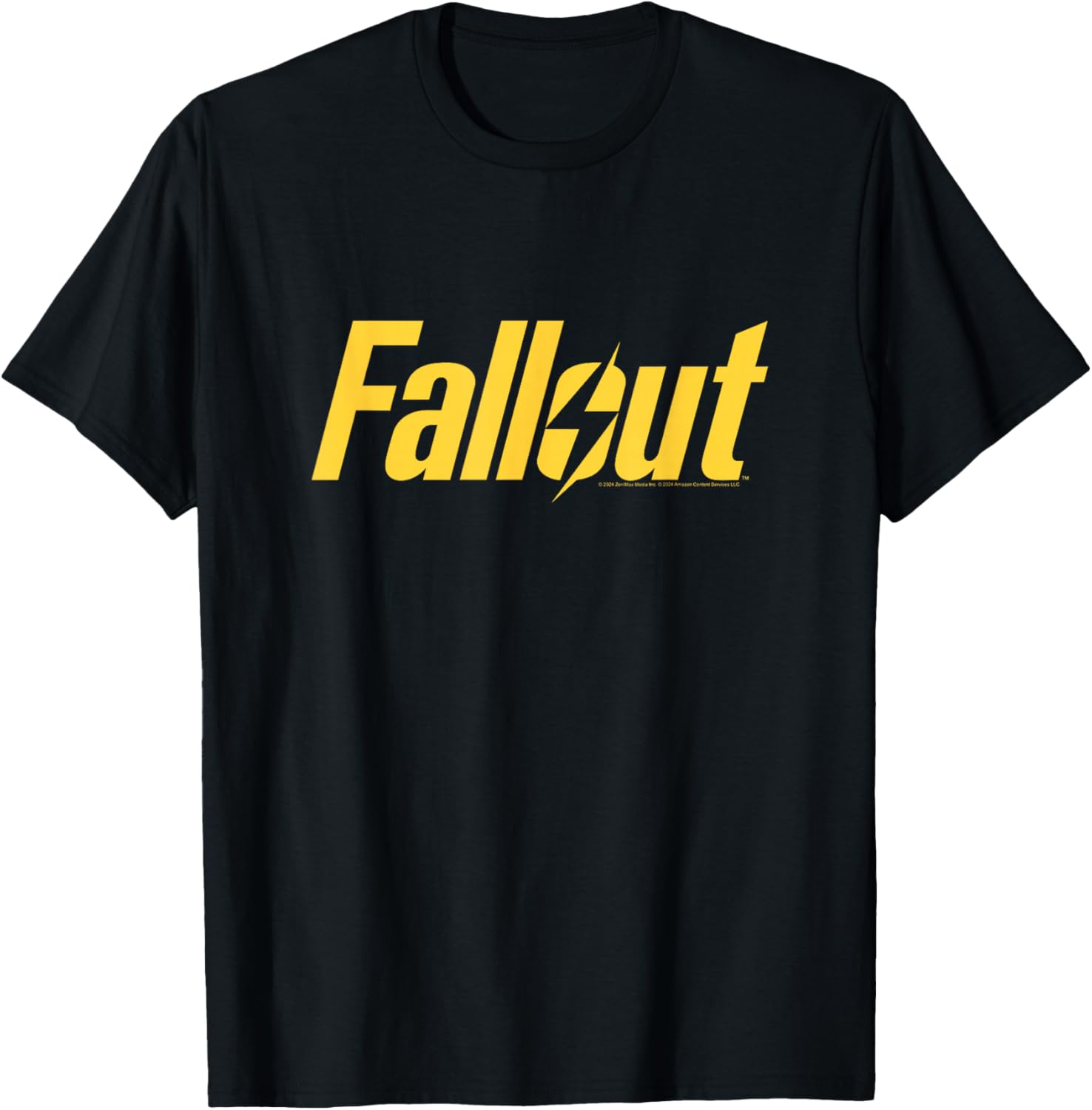 Футболка с логотипом желтой молнии из сериала Fallout, черная
Футболка с логотипом желтой молнии из сериала Fallout, черная