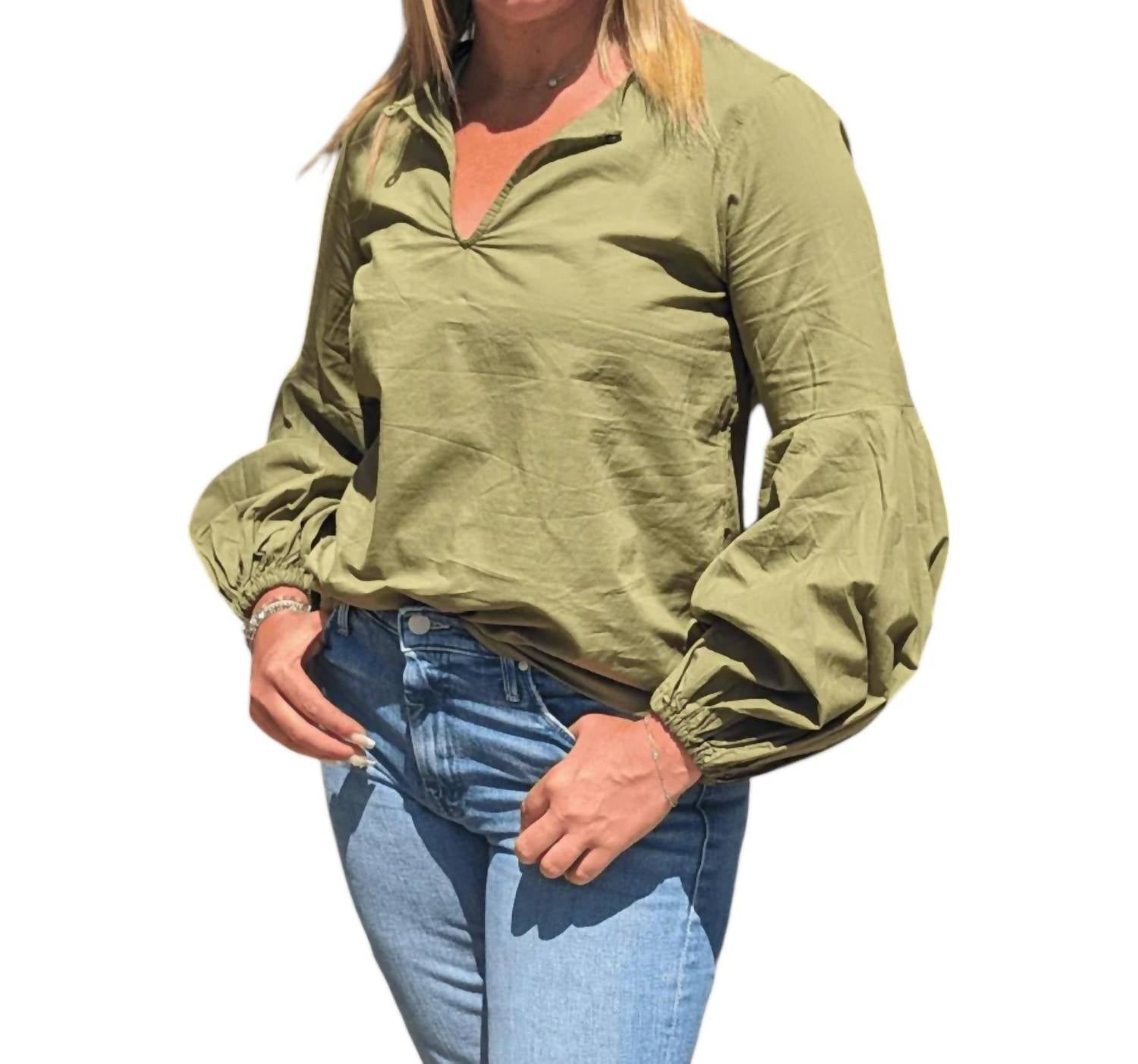 Lantern Top In Olive STARKx
Lantern Top In Olive STARKx