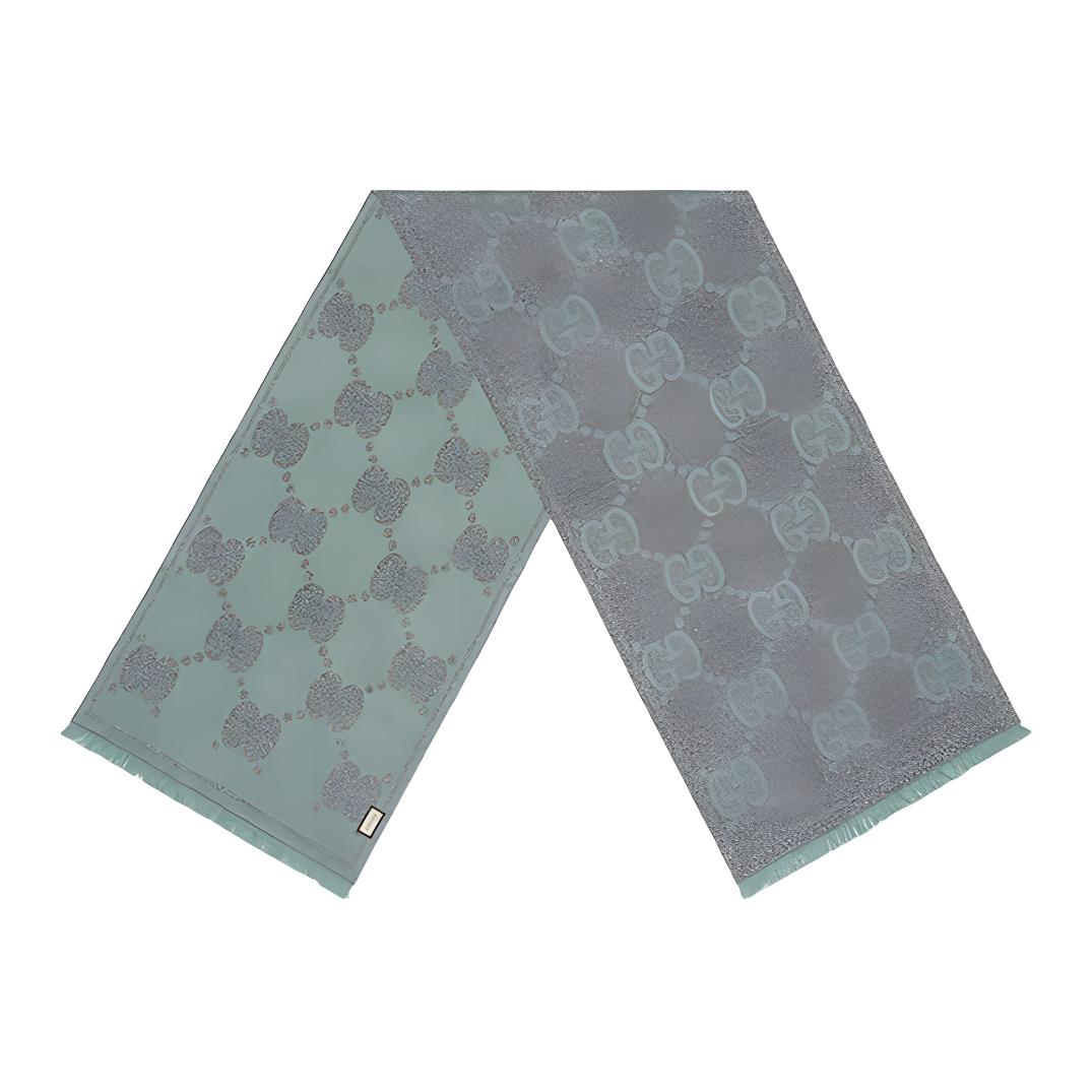 Шарф вязаный унисекс серо-зеленый GUCCI
Шарф вязаный унисекс серо-зеленый GUCCI