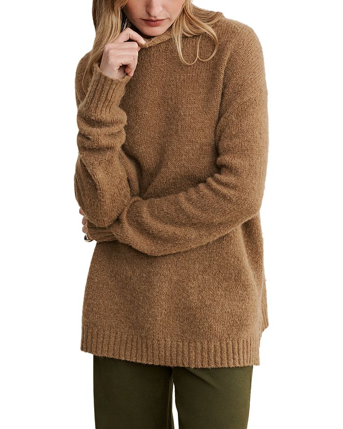 Свитер-пуловер с воротником-стойкой Jenni Kayne, коричневый/бежевый 
Свитер-пуловер с воротником-стойкой Jenni Kayne, коричневый/бежевый