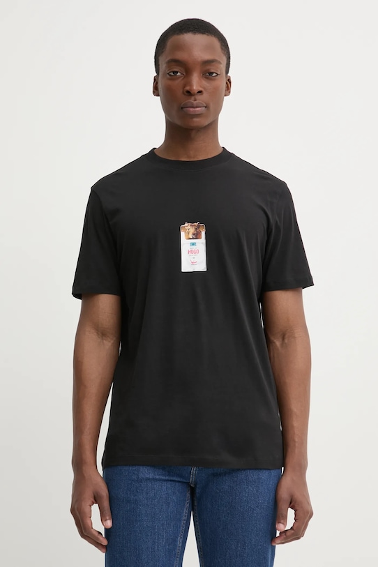 Хлопковая футболка Hugo, черный
Хлопковая футболка Hugo, черный