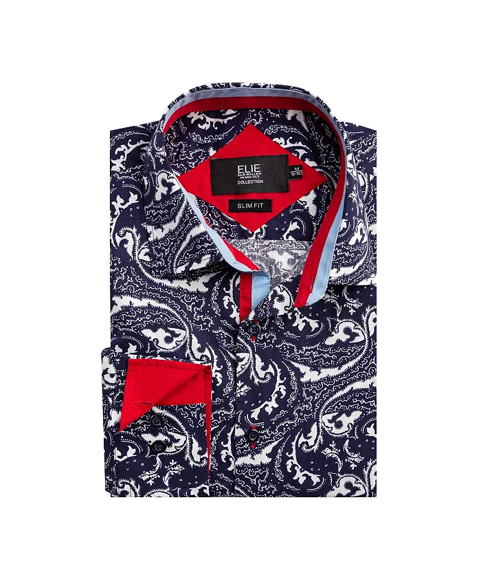 Рубашка для мальчиков Big Boys, приталенная, в синюю клетку пейсли Elie Balleh, синий
Рубашка для мальчиков Big Boys, приталенная, в синюю клетку пейсли Elie Balleh, синий