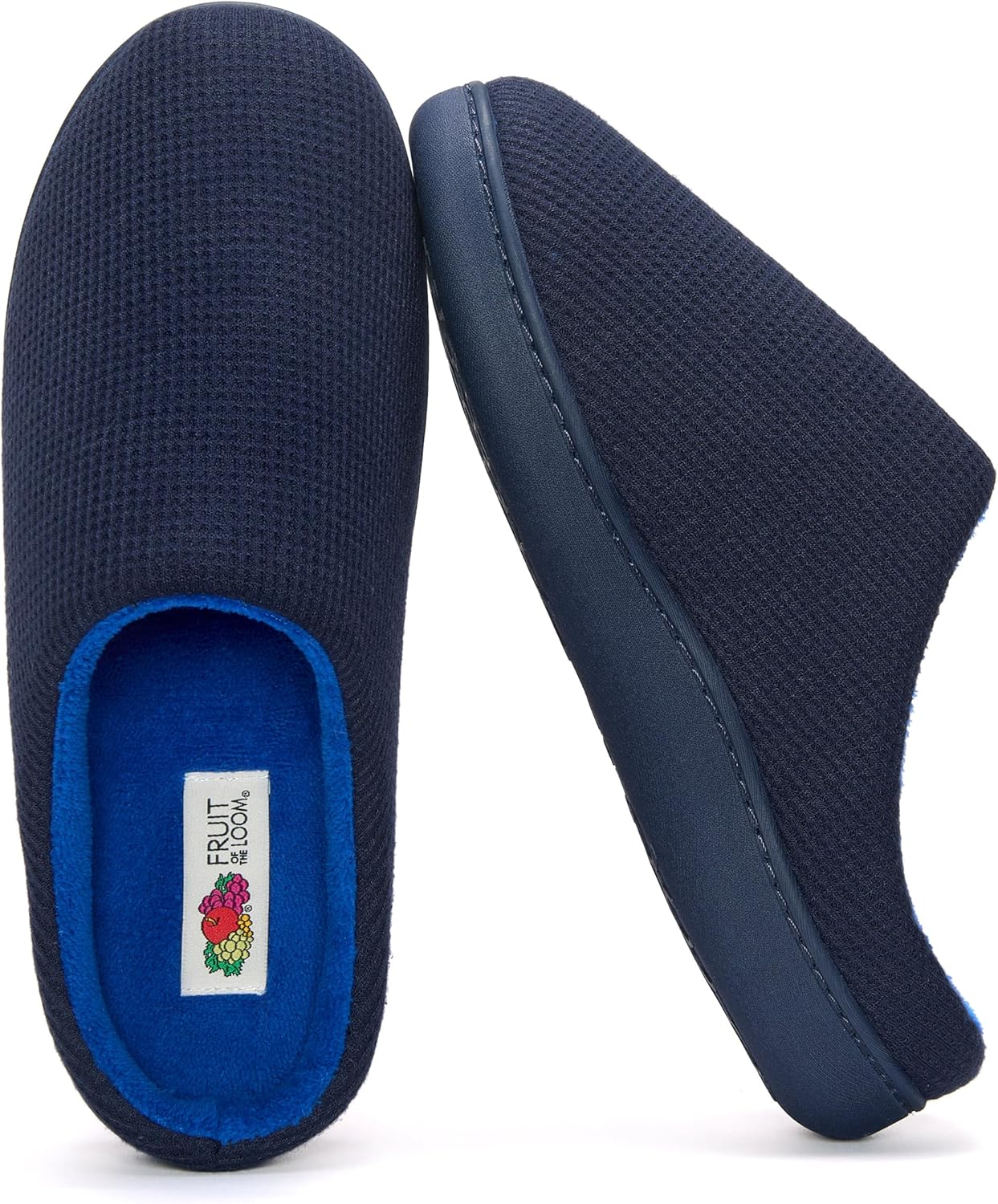 Мужские тапочки Fruit of the Loom из рифленого джерси с подошвой из пены с эффектом памяти - для дома и улицы, можно стирать в машине, темно-синий
Мужские тапочки Fruit of the Loom из рифленого джерси с подошвой из пены с эффектом памяти - для дома и улицы, можно стирать в машине, темно-синий
