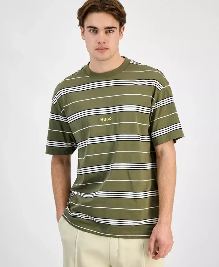 Мужская футболка Nostrilio свободного кроя с инженерной полоской Hugo Boss, зеленый
Мужская футболка Nostrilio свободного кроя с инженерной полоской Hugo Boss, зеленый