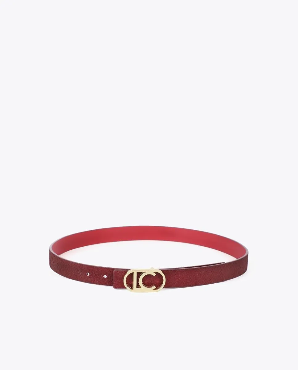 Ремень реверсивный текстура кожа змеи пряжка логотип овальная КРАСНЫЙ-КРАСНЫЙ Lola Casademunt
Ремень реверсивный текстура кожа змеи пряжка логотип овальная КРАСНЫЙ-КРАСНЫЙ Lola Casademunt