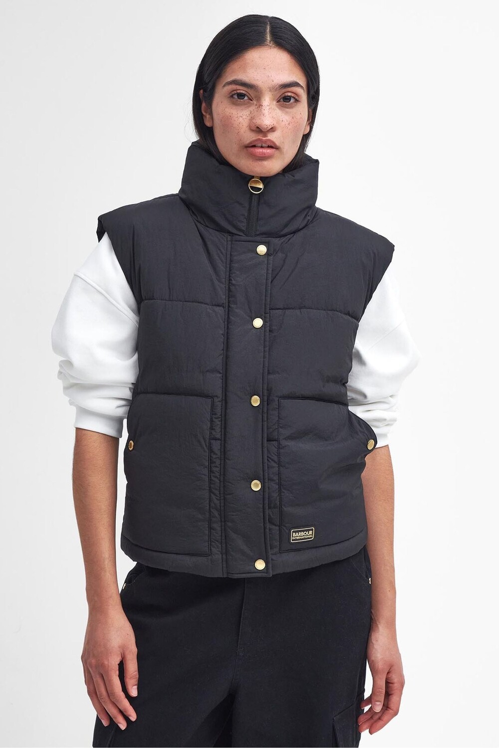 Укороченный пуховик жилет Callie Barbour International, черный
Укороченный пуховик жилет Callie Barbour International, черный