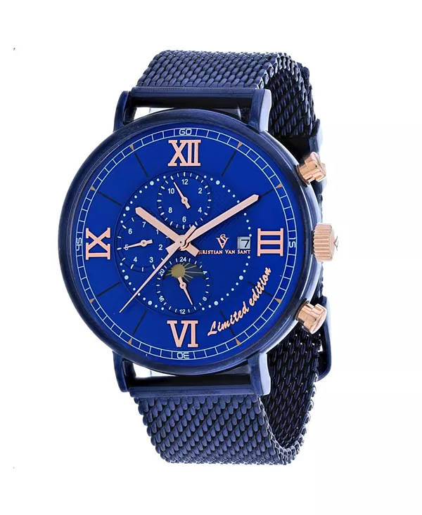 Мужские часы Somptueuse Ltd с синим циферблатом - CV1158 Christian Van Sant, blue
Мужские часы Somptueuse Ltd с синим циферблатом - CV1158 Christian Van Sant, blue