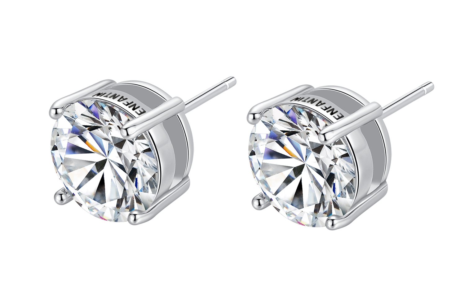 Цирконовые серьги-гвоздики унисекс ENFANTIN, серебро
Цирконовые серьги-гвоздики унисекс ENFANTIN, серебро