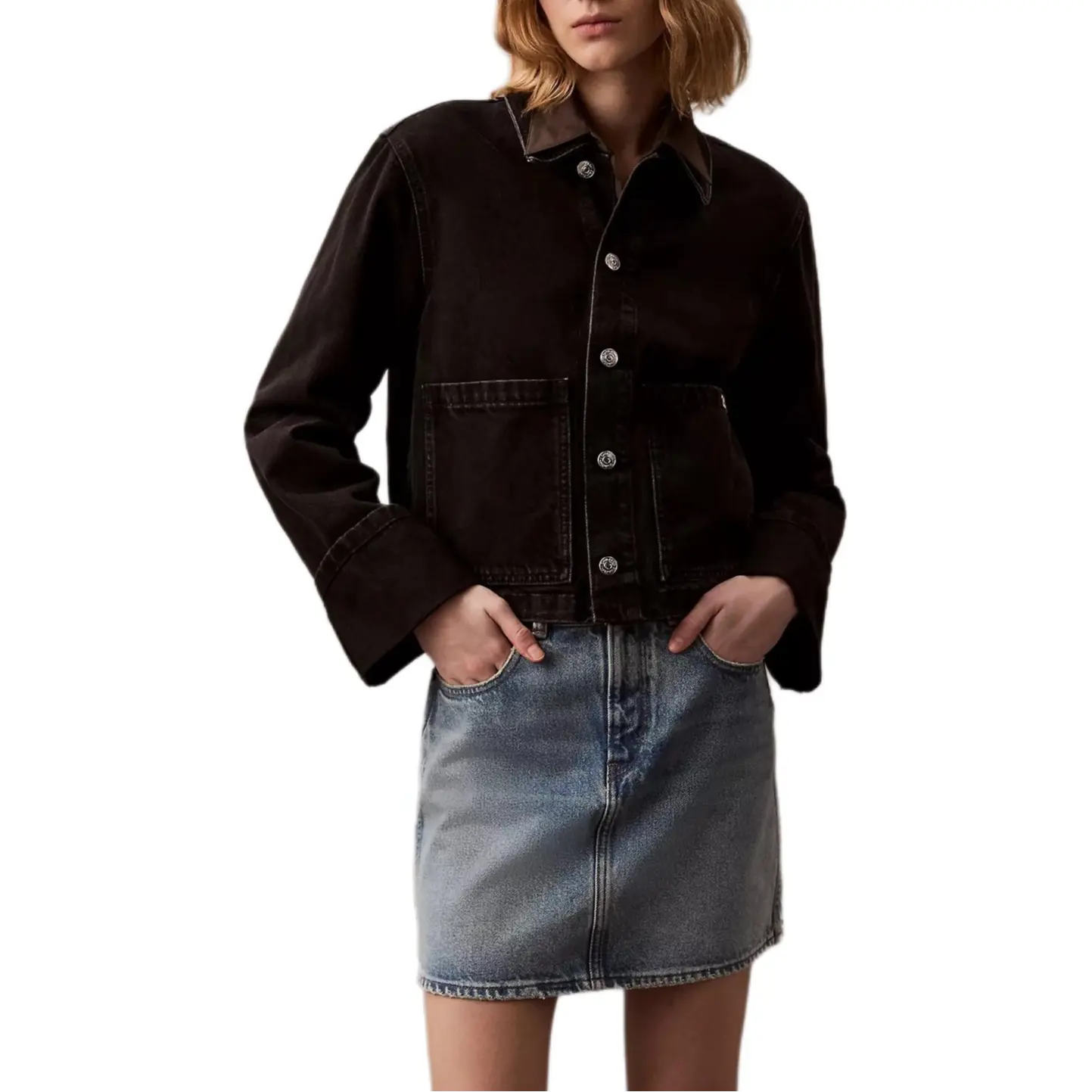 Calvin Klein Джинсовая куртка женская, Kingston Black 
Calvin Klein Джинсовая куртка женская, Kingston Black