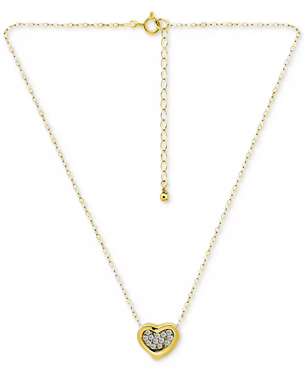 Ожерелье с подвеской в форме сердца из кубического циркония, стерлинговое серебро, 16 дюймов + 2-дюймовая удлинительная вставка, эксклюзивно в Macy's Giani Bernini, gold
Ожерелье с подвеской в форме сердца из кубического циркония, стерлинговое серебро, 16 дюймов + 2-дюймовая удлинительная вставка, эксклюзивно в Macy's Giani Bernini, gold