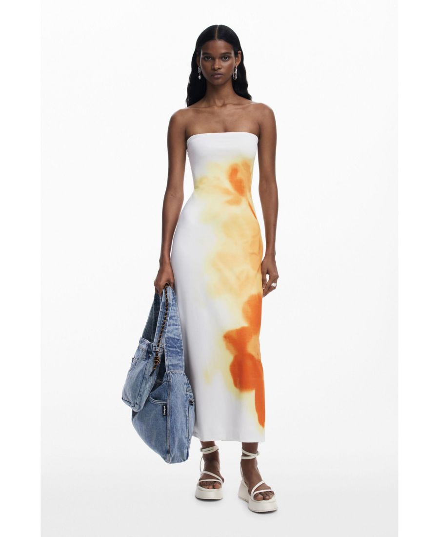 Женское платье-бандо с цветочным принтом Desigual, Off white
Женское платье-бандо с цветочным принтом Desigual, Off white