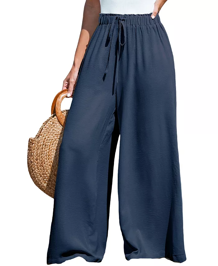 Женские летние брюки с завязками и широкими штанинами Summer Lovin Cupshe, синий
Женские летние брюки с завязками и широкими штанинами Summer Lovin Cupshe, синий