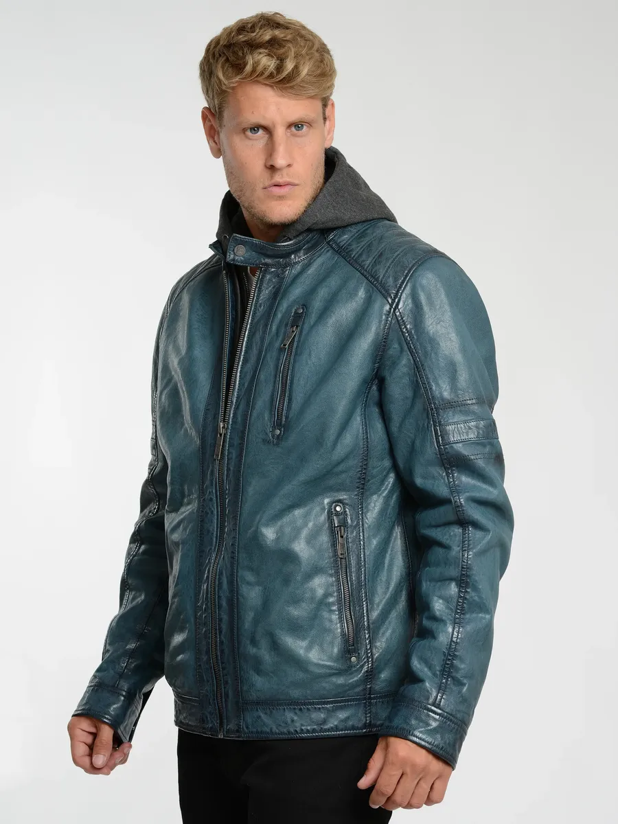 Кожаная куртка JCC "3102243", цвет Vintage Teal 
Кожаная куртка JCC "3102243", цвет Vintage Teal