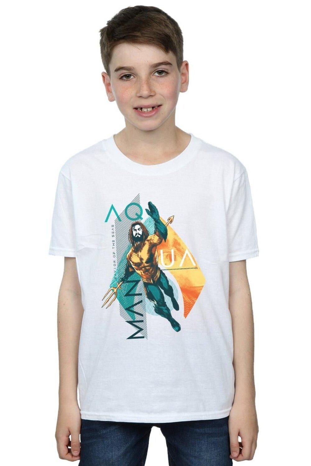 Футболка с тропическим значком «Аквамен» DC Comics, белый
Футболка с тропическим значком «Аквамен» DC Comics, белый