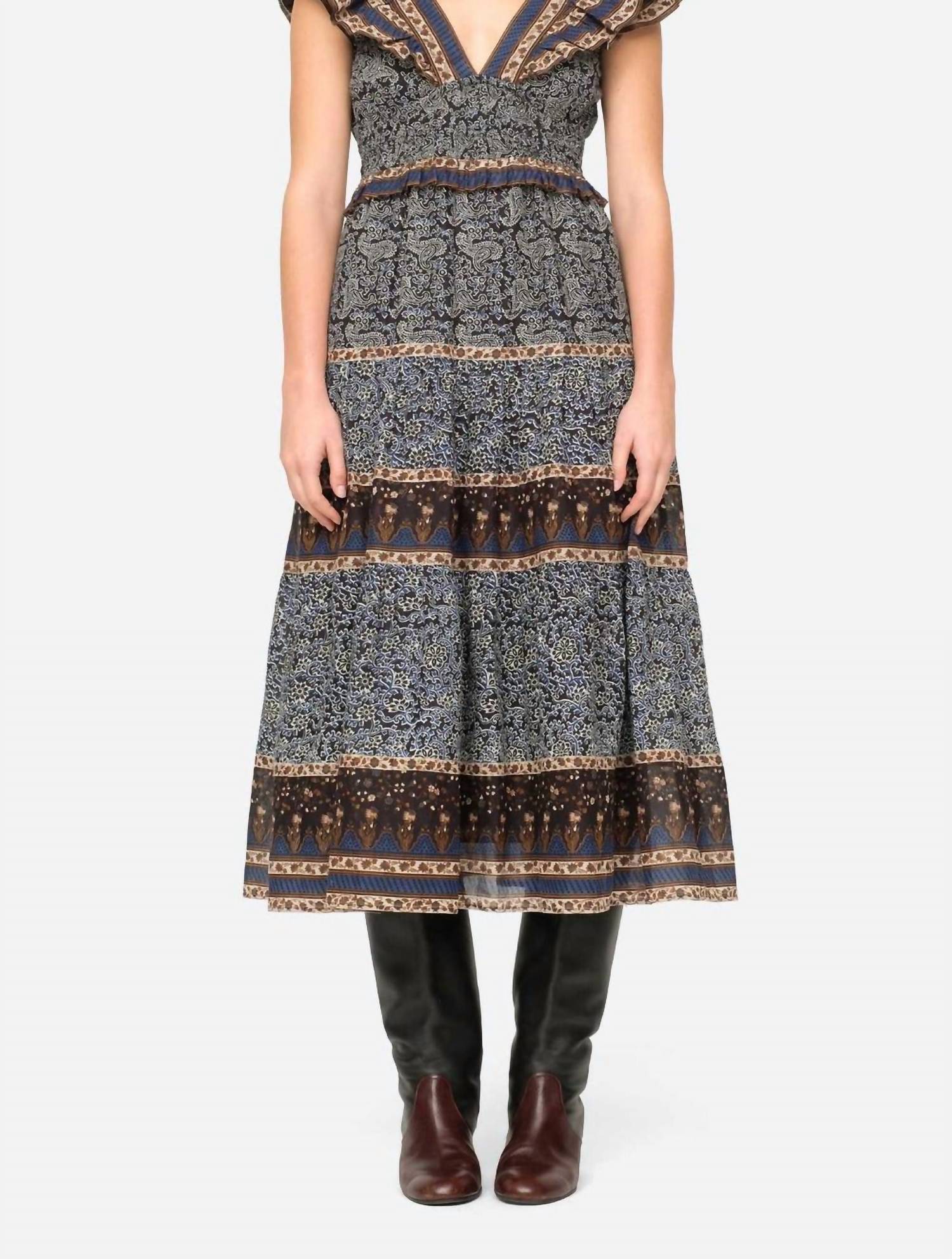 Платье миди с рукавами-крылышками Ivette черного цвета SEA
Платье миди с рукавами-крылышками Ivette черного цвета SEA