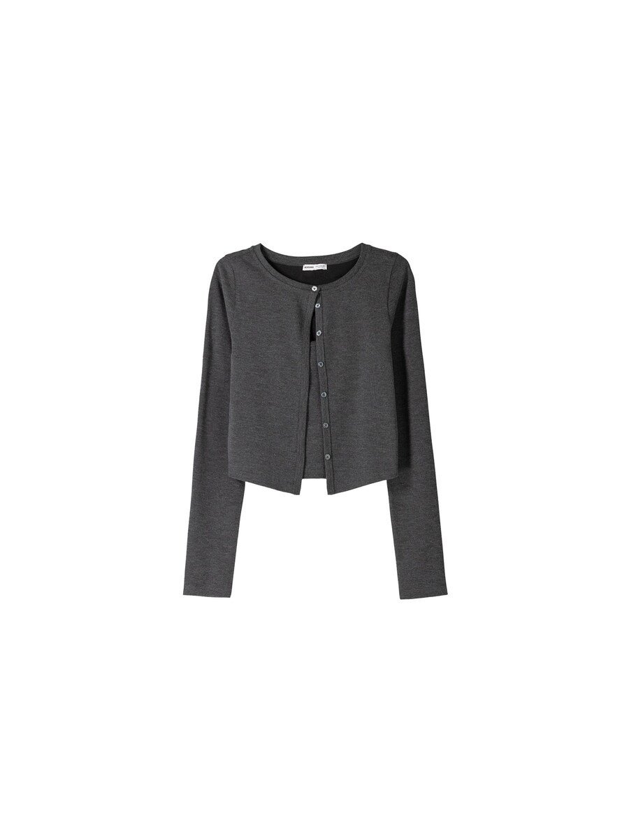 Вязаный кардиган Bershka, Dark grey
Вязаный кардиган Bershka, Dark grey