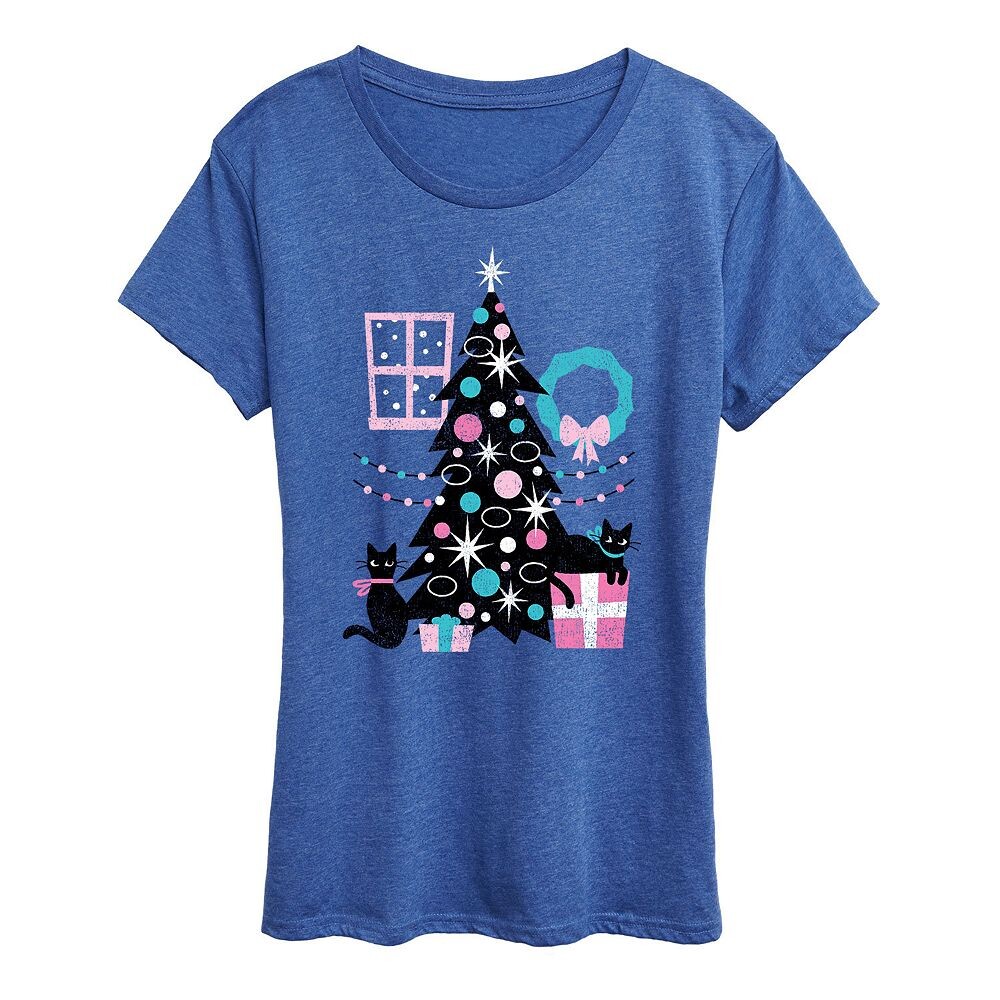 Женская футболка с рисунком кошек и рождественской елки Licensed Character, синий
Женская футболка с рисунком кошек и рождественской елки Licensed Character, синий