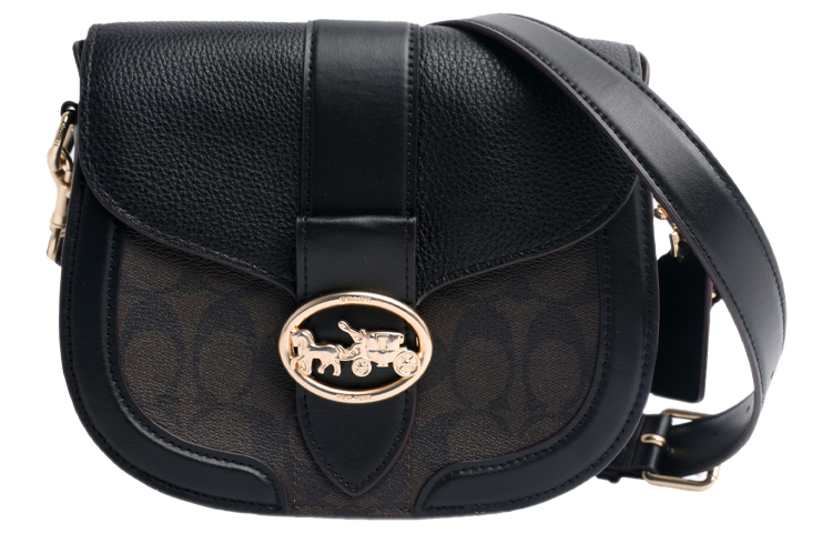 Сумка через плечо Georgie Canvas With Leather Bacchus маленького размера для женщин, темно-коричневая/черная COACH
Сумка через плечо Georgie Canvas With Leather Bacchus маленького размера для женщин, темно-коричневая/черная COACH