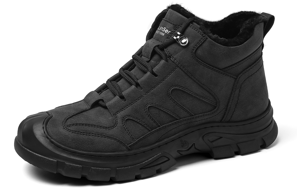 Ботинки мужские, хлопковые, высота около 5 см, черные Mulinsen, Black
Ботинки мужские, хлопковые, высота около 5 см, черные Mulinsen, Black