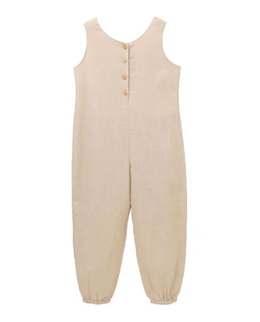 Однотонный комбинезон для девочки на пуговицах Dadati, бежевый
Однотонный комбинезон для девочки на пуговицах Dadati, бежевый